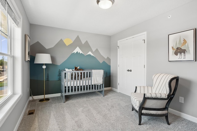 view of carpeted bedroom