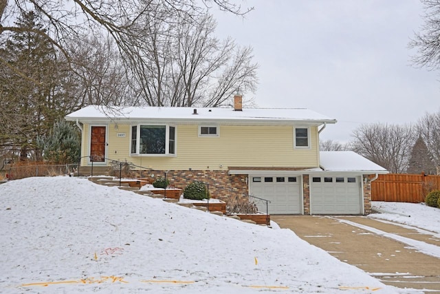 view of front of home featuring a garage