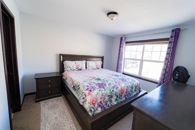 view of carpeted bedroom