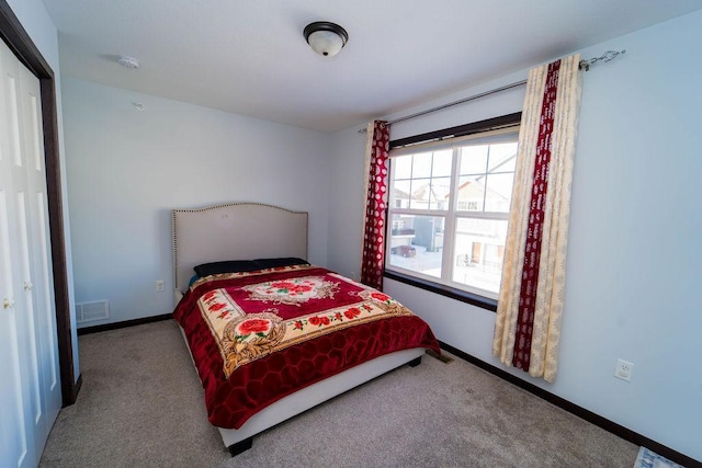 view of carpeted bedroom