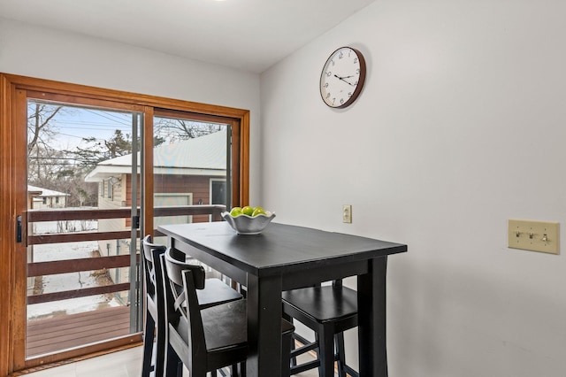 view of dining space