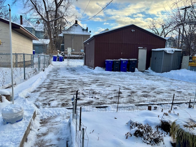 view of snowy yard