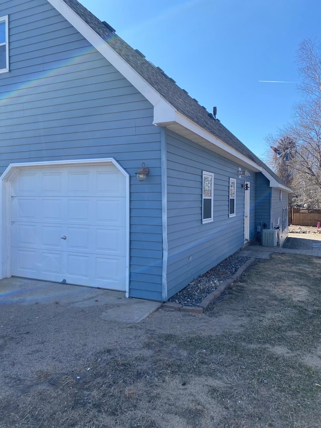 view of home's exterior featuring cooling unit