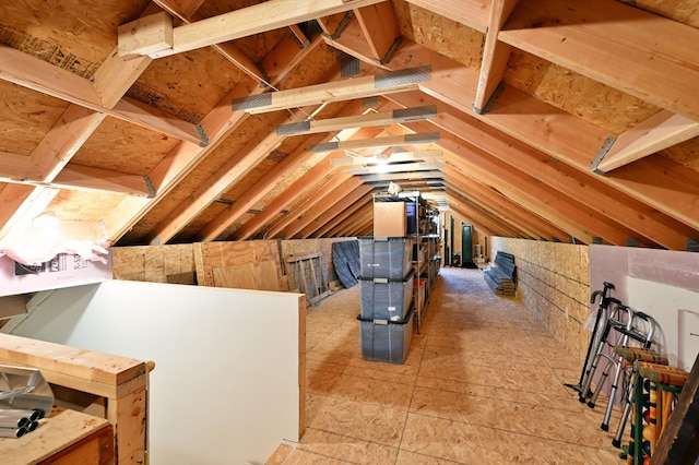 view of attic