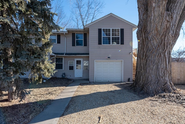 view of property with a garage