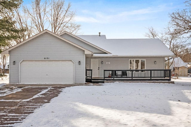 view of front of property with an attached garage