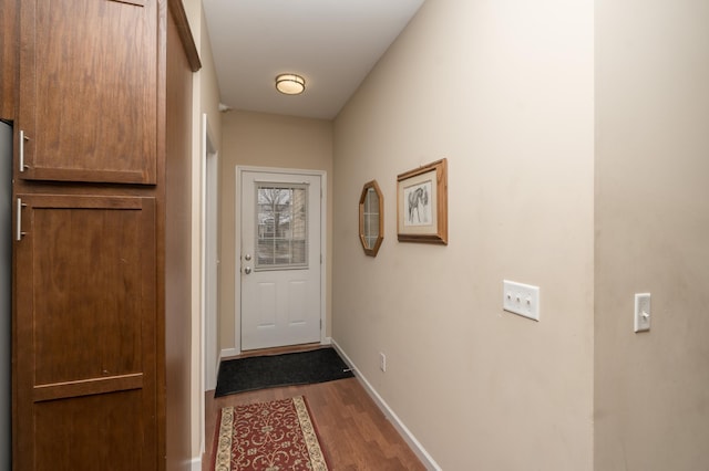 doorway to outside featuring hardwood / wood-style floors