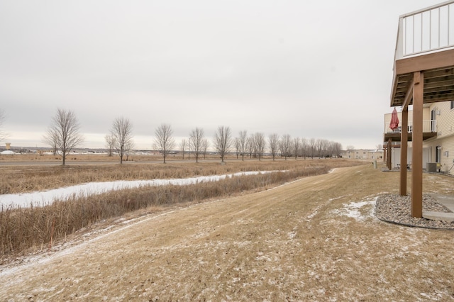 view of road with a rural view