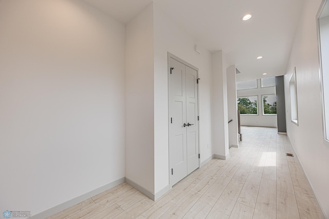 1264 Marlys Dr W, West Fargo, ND 58078 - hall with recessed lighting and light wood-style floors