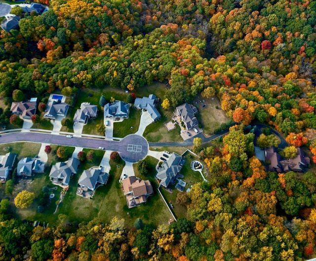 bird's eye view with a residential view