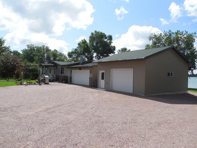 view of single story home