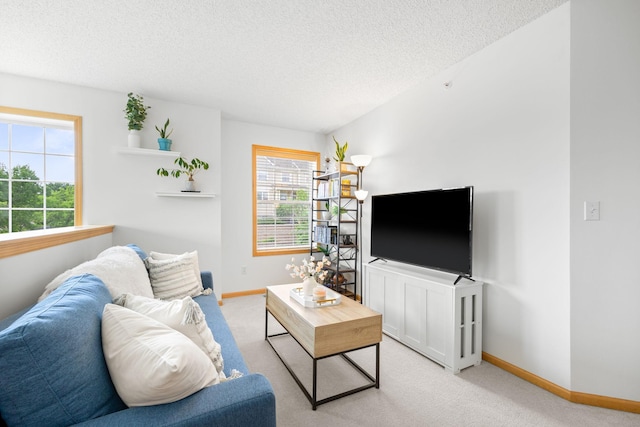 13905 52nd Ave N Unit 701, Plymouth, MN 55446 - living area with light carpet and a textured ceiling