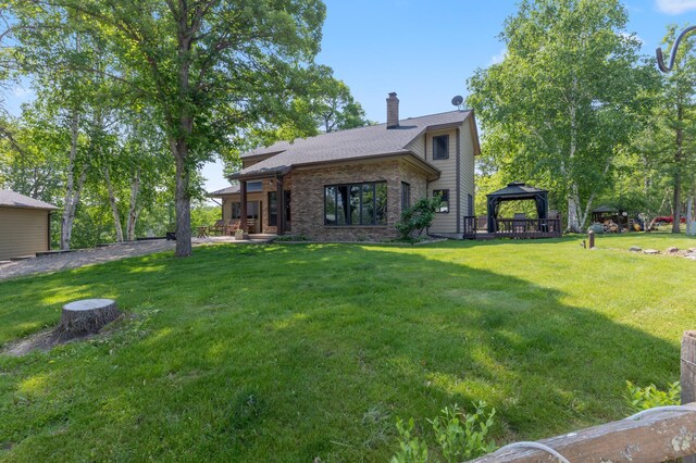 1378 Larrup Trl SW, Pine River, MN 56474 - view of grassy yard with a gazebo