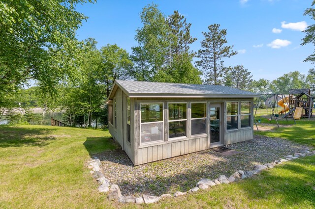 1378 Larrup Trl SW, Pine River, MN 56474 - view of outdoor structure with a playground