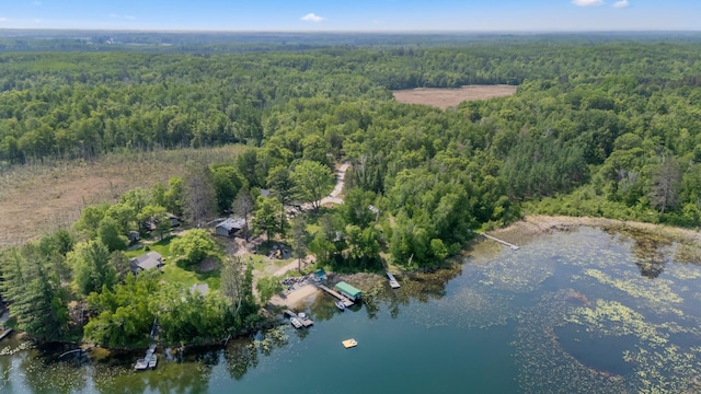 1378 Larrup Trl SW, Pine River, MN 56474 - aerial overview of property's location with a heavily wooded area and a nearby body of water