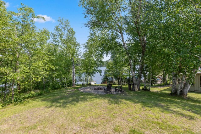1378 Larrup Trl SW, Pine River, MN 56474 - view of grassy yard featuring an outdoor fire pit