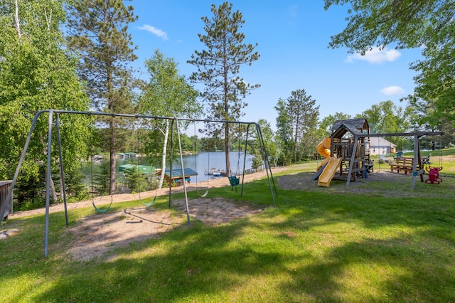 1378 Larrup Trl SW, Pine River, MN 56474 - communal playground with a yard and view of wooded area