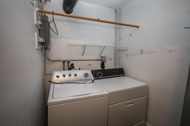 laundry area with washer and dryer