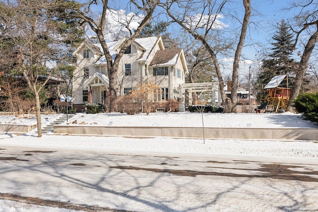 view of front of home with a residential view