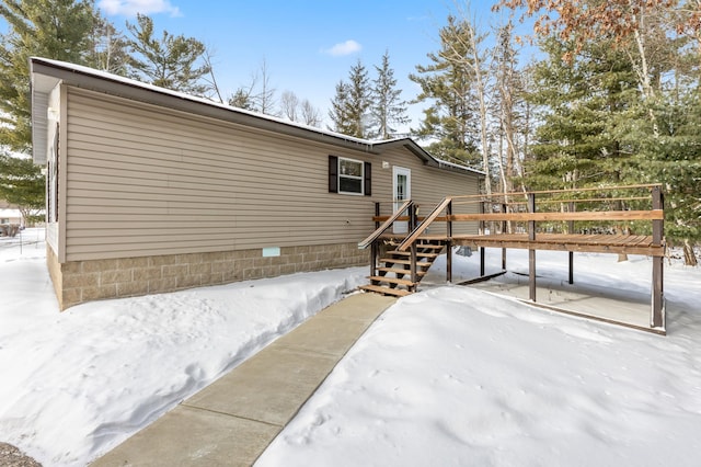 exterior space featuring a deck