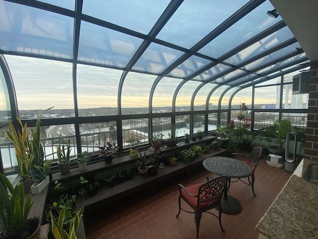 view of sunroom