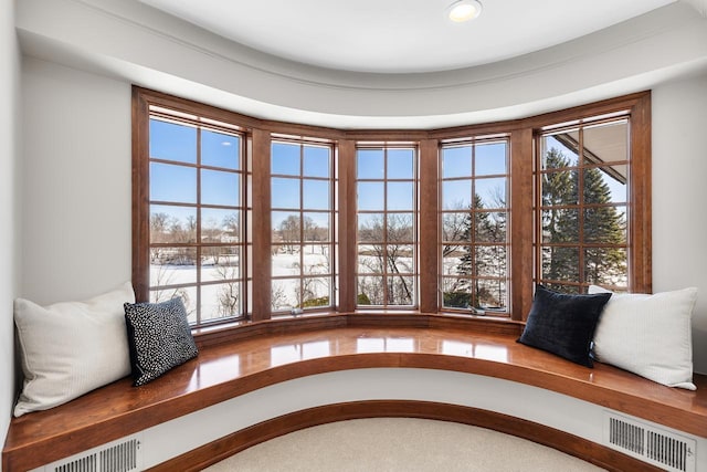 unfurnished room with visible vents and recessed lighting