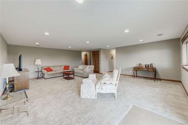 view of carpeted living room