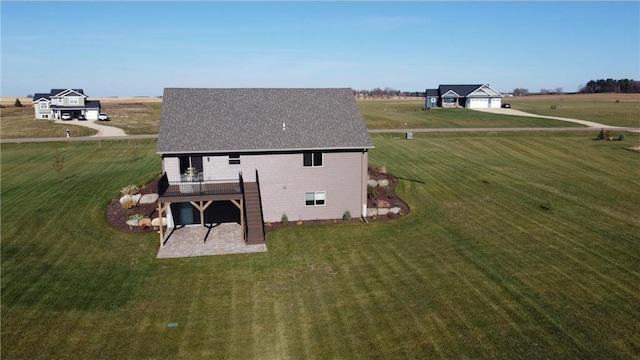 drone / aerial view featuring a rural view