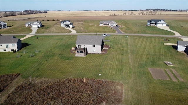 drone / aerial view with a rural view