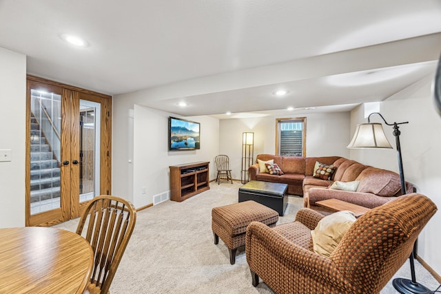 view of carpeted living room