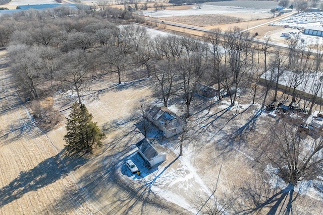 aerial view with a rural view