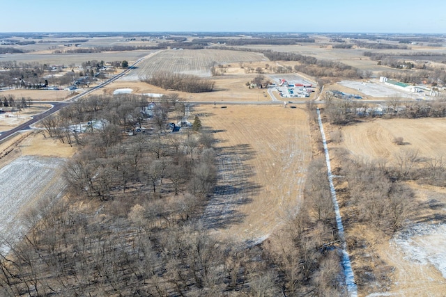 bird's eye view featuring a rural view