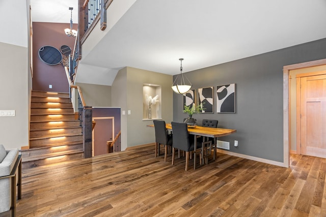 dining room featuring wood-type flooring