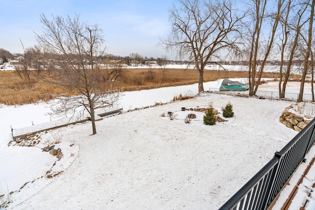 view of snowy yard