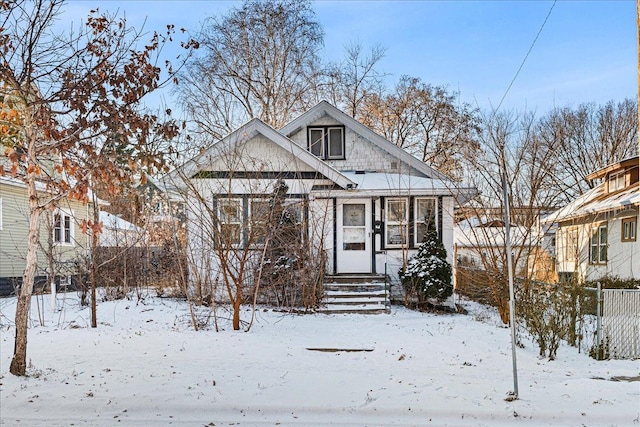 view of bungalow-style home