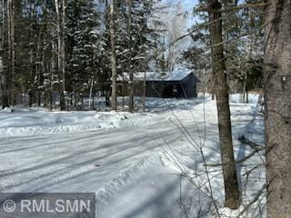 view of snowy yard