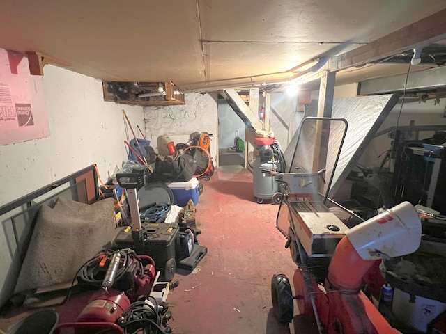 view of basement