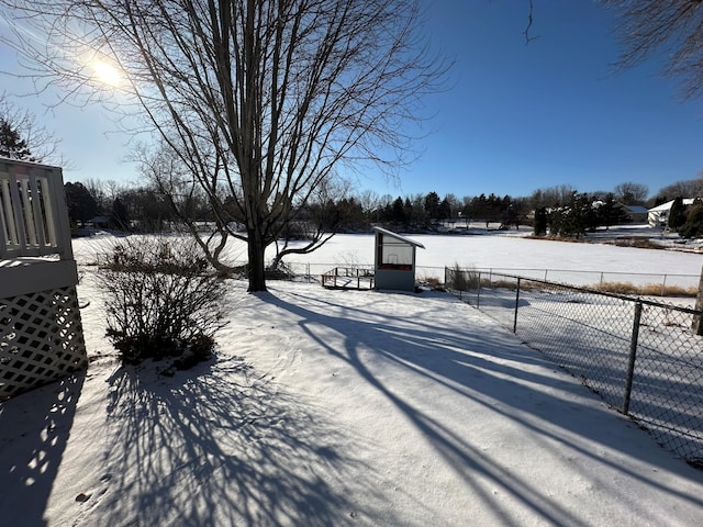 view of snowy yard