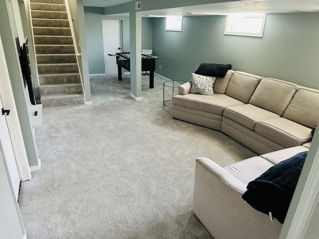 view of carpeted living room