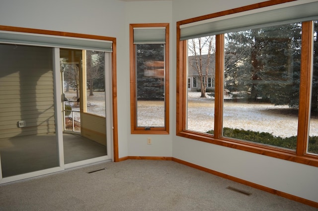 interior space with carpet flooring