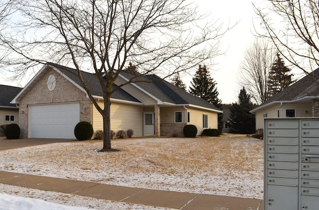 view of front of home featuring a garage