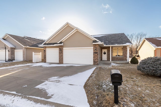 view of front of home featuring a garage