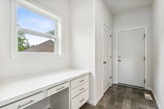 18338 Dove Ct, Eden Prairie, MN 55347 - interior space with dark wood-type flooring and built in desk