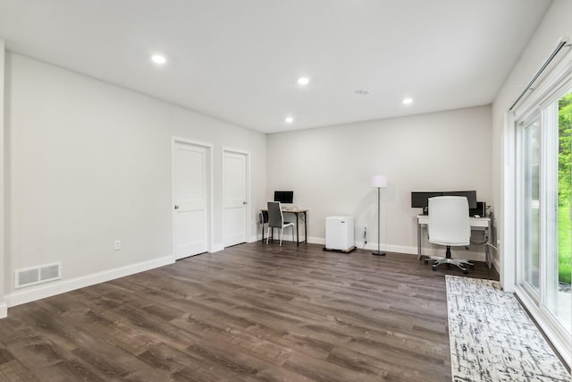 18338 Dove Ct, Eden Prairie, MN 55347 - unfurnished office with dark hardwood / wood-style floors