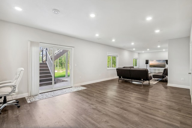 18338 Dove Ct, Eden Prairie, MN 55347 - living room with dark wood-type flooring