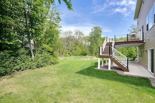 18338 Dove Ct, Eden Prairie, MN 55347 - view of yard featuring a wooden deck