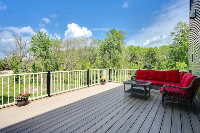 18338 Dove Ct, Eden Prairie, MN 55347 - wooden deck with outdoor lounge area