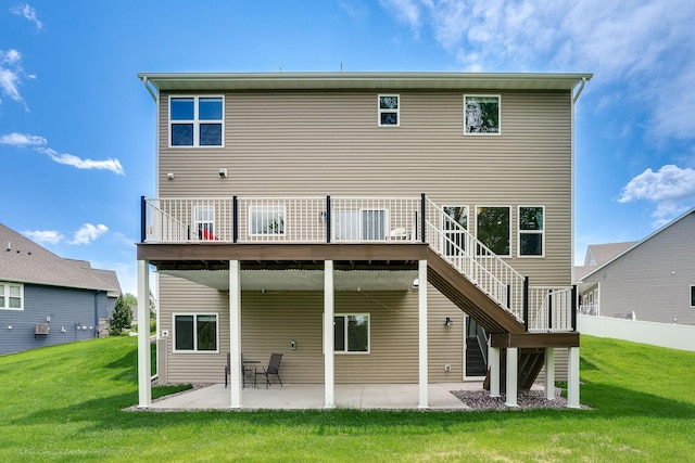 18338 Dove Ct, Eden Prairie, MN 55347 - rear view of property with a patio, a yard, and a deck