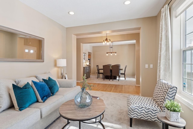 view of carpeted living room