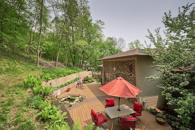 view of wooden terrace